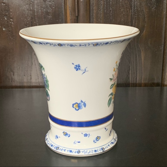 Academie de Porcelaine Bouquet Collection Hand Painted 8” Vase Cachepot - Picture 7 of 16